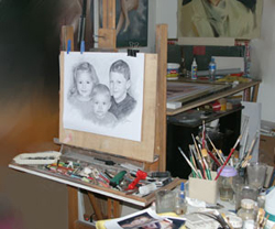 Le chevalet de l'artiste